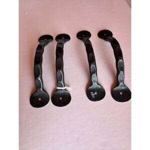 Set Of 2 Pull Handle Knobs Rubbed Bronze Drawer Pulls Hooks (2 Sets Available)